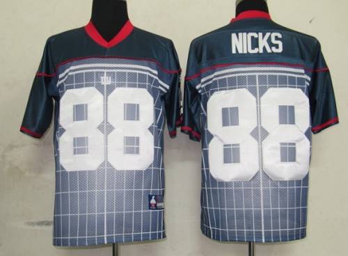 Jerseys Factory Cheap Giants #88 Hakeem Nicks Grey Stitched NFL