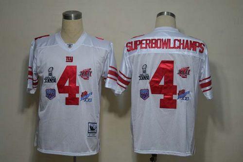 Jerseys Factory Cheap Giants #4 SuperBowl Champs White Stitched