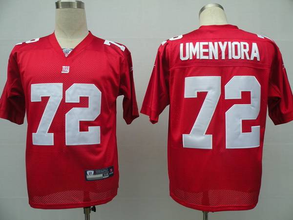 Jerseys Factory Cheap Giants #72 Osi Umenyiora Red Stitched NFL