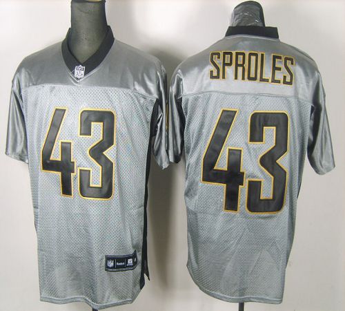 Jerseys Factory Cheap Saints #43 Darren Sproles Grey Shadow Stit