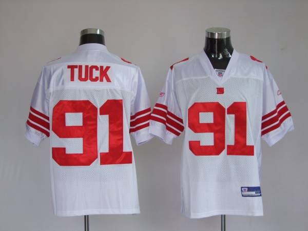 Jerseys Factory Cheap Giants #91 Justin Tuck Stitched White NFL