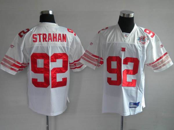 Jerseys Factory Cheap Giants #92 Michael Strahan Stitched White