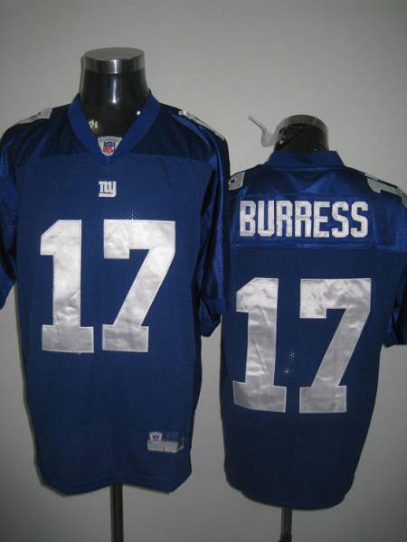 Jerseys Factory Cheap Giants Plaxico Burress #17 Stitched Blue N