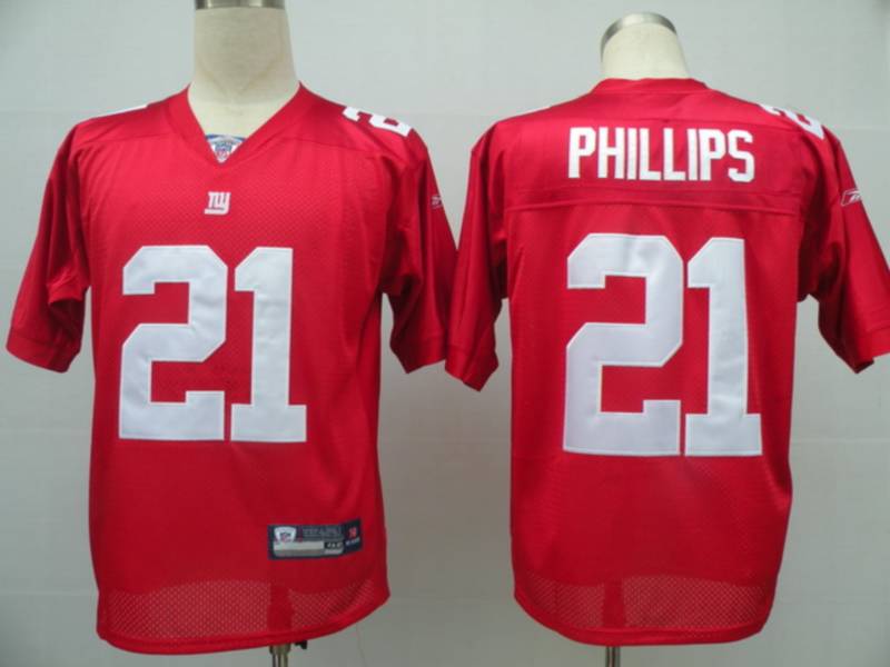 Jerseys Factory Cheap Giants #21 Kenny Phillips Red Stitched NFL