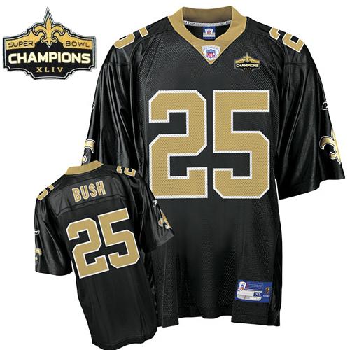 Jerseys Factory Cheap Saints #25 Reggie Bush Black Super Bowl XL