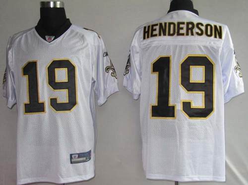 Jerseys Factory Cheap Saints #19 Devery Henderson White Stitched