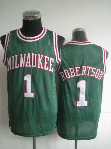 Jerseys Factory Cheap Bucks #1 Oscar Robertson Green Throwback E