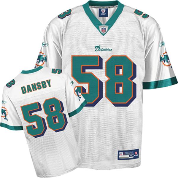 Jerseys Factory Cheap Dolphins #58 Karlos Dansby White Stitched