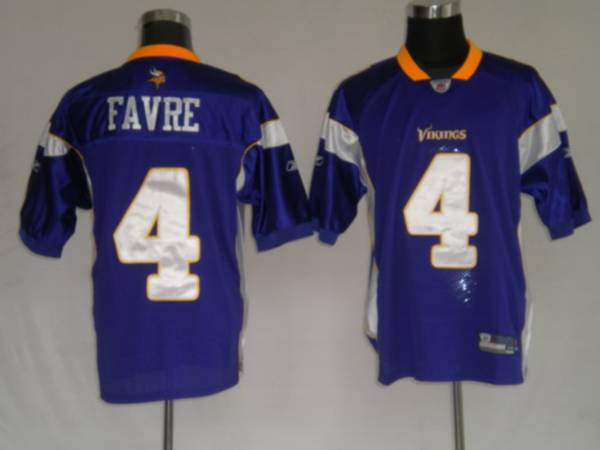 Jerseys Factory Cheap Vikings #4 Brett Favre Purple Stitched NFL