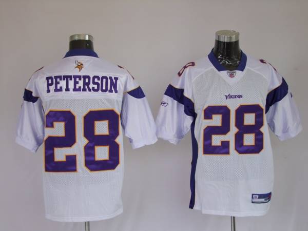 Jerseys Factory Cheap Vikings #28 Adrian Peterson White Stitched
