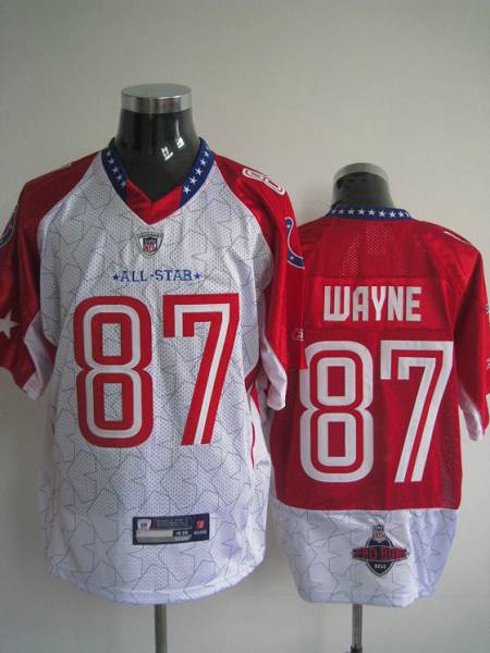 Jerseys Factory Cheap Colts #87 Reggie Wayne Red 2010 Pro Bowl S