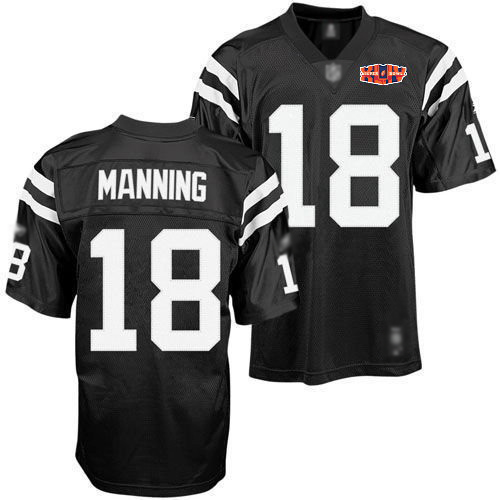 Jerseys Factory Cheap Colts #18 Peyton Manning Black Shadow With