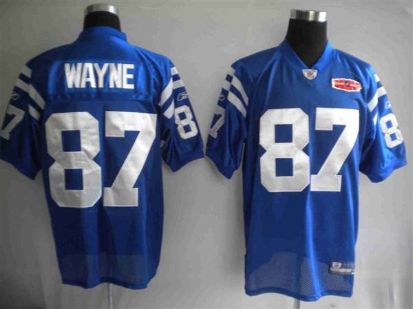 Jerseys Factory Cheap Colts #87 Reggie Wayne Blue With Super Bow