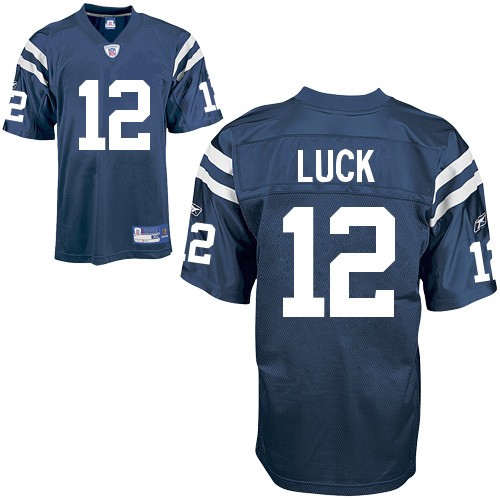 Jerseys Factory Cheap Colts #12 Andrew Luck Blue Stitched NFL Je