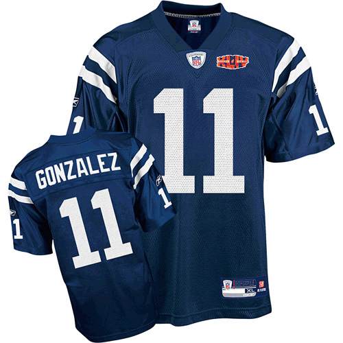 Jerseys Factory Cheap Colts #11 Anthony Gonzalez Blue With Super