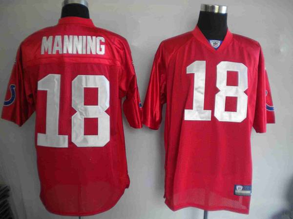 Jerseys Factory Cheap Colts #18 Peyton Manning Red Practice Stit