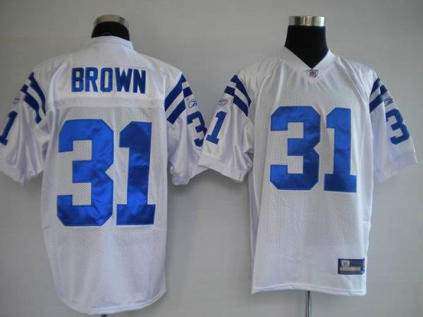 Jerseys Factory Cheap Colts #31 Donald Brown White Stitched NFL