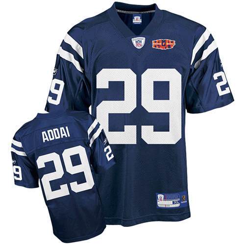 Jerseys Factory Cheap Colts #29 Joseph Addai Blue With Super Bow