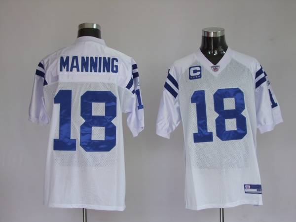 Jerseys Factory Cheap Colts #18 Peyton Manning White Stitched NF