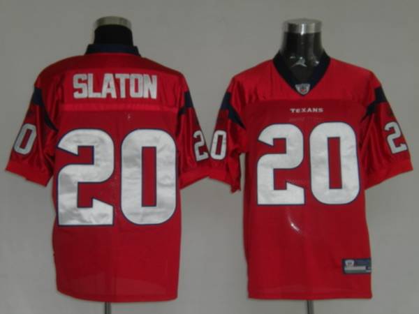 Jerseys Factory Cheap Texans Steve Slaton #20 Red Stitched NFL J