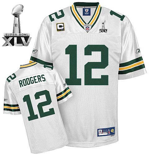 Jerseys Factory Cheap Packers #12 Aaron Rodgers White With Super