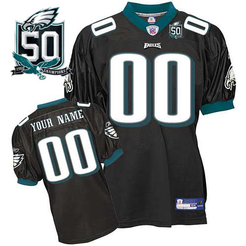 Jerseys Factory Cheap Eagles Personalized Authentic Black With 5