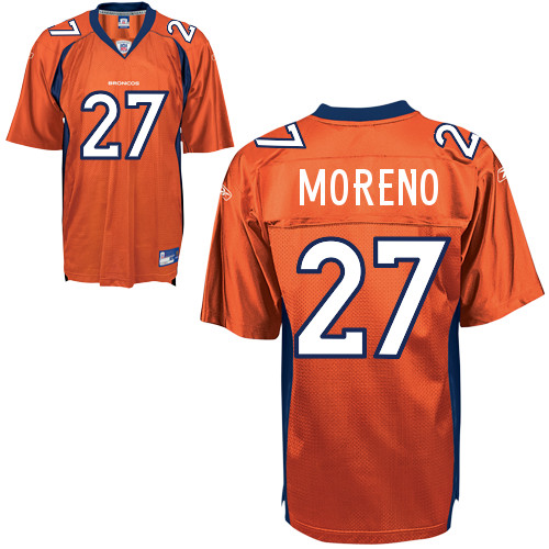 Jerseys Factory Cheap Broncos #27 Knowshon Moreno Orange Stitche