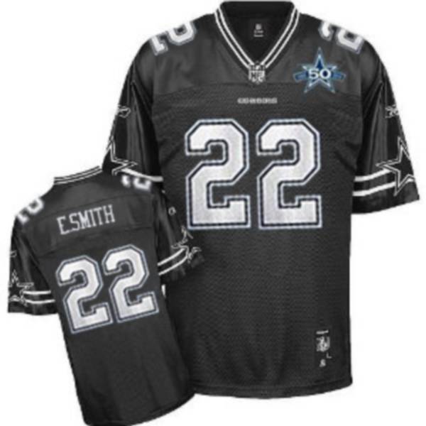 Jerseys Factory Cheap Cowboys #22 Emmitt Smith Black Shadow Team