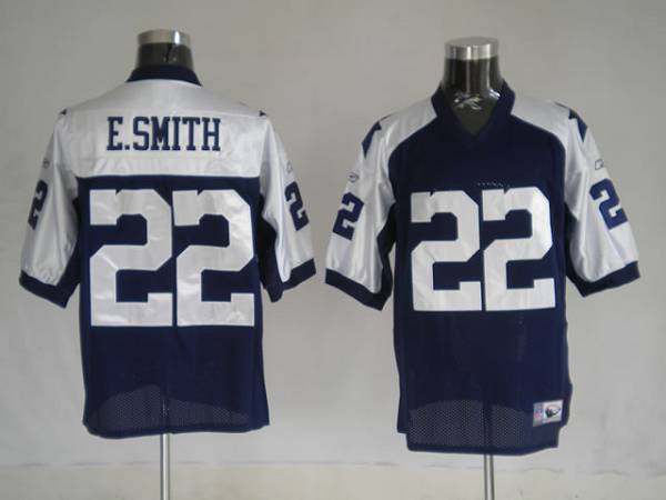Jerseys Factory Cheap Cowboys #22 Emmitt Smith Blue Thanksgiving