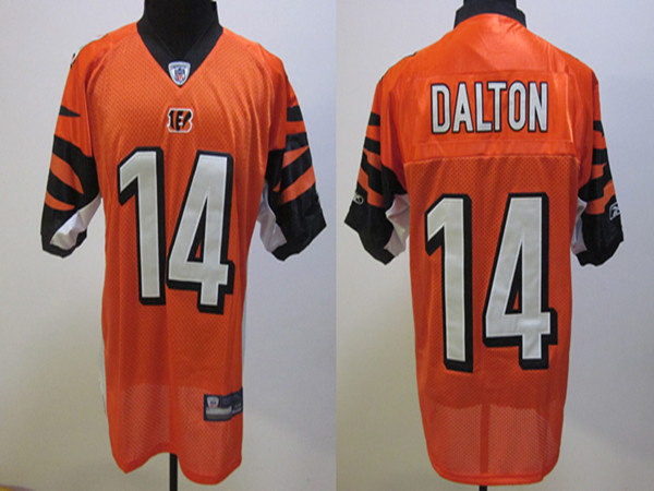 Jerseys Factory Cheap Bengals #14 Andy Dalton Orange Stitched NF