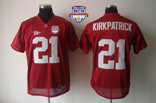 Jerseys Factory Cheap Crimson Tide #21 Dre Kirkpatrick Red 2013