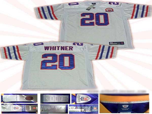 Jerseys Factory Cheap Bills #20 Donte Whitner White AFL 50th Ann