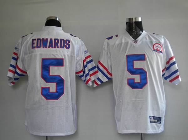 Jerseys Factory Cheap Bills #5 Trent Edwards White AFL 50th Anni