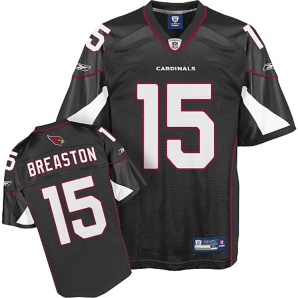 Jerseys Factory Cheap Cardinals #15 Steve Breaston Black Stitche