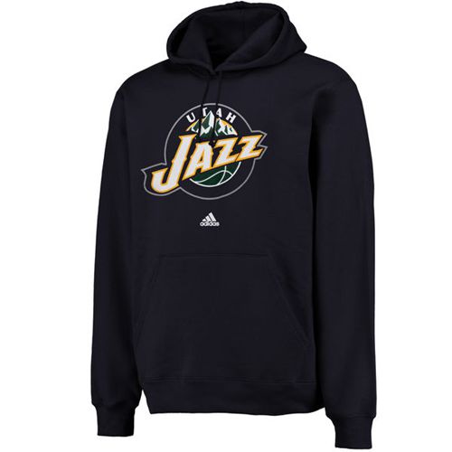 Jerseys Factory Cheap Adidas Utah Jazz Logo Pullover Hoodie Swea