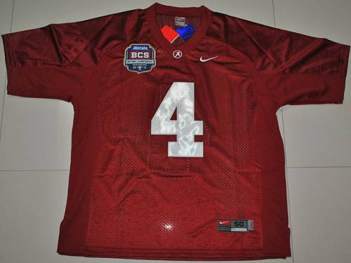 Jerseys Factory Cheap Crimson Tide #4 Marquis Maze Red 2012 BCS