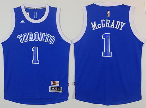 Jerseys Factory Cheap Raptors #1 Tracy Mcgrady Light Blue Throwb
