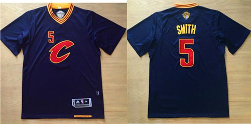 Jerseys Factory Cheap Cavaliers #5 J.R. Smith Navy Blue Short Sl
