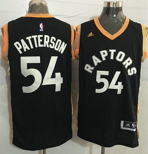 Jerseys Factory Cheap Raptors #54 Patrick Patterson Black/Gold S