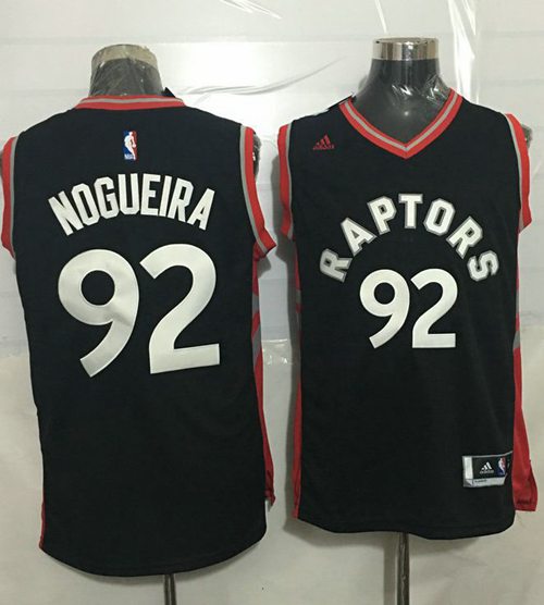 Jerseys Factory Cheap Raptors #92 Lucas Nogueira Black Stitched
