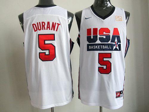 Jerseys Factory Cheap Nike Team USA #5 Kevin Durant White 2012 U