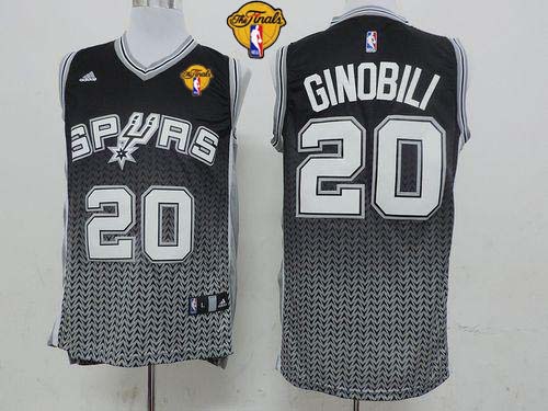 Jerseys Factory Cheap Spurs #20 Manu Ginobili Black Resonate Fas