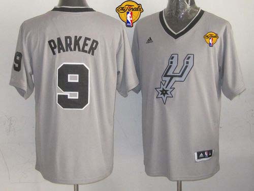 Jerseys Factory Cheap Spurs #9 Tony Parker Grey 2013 Christmas D