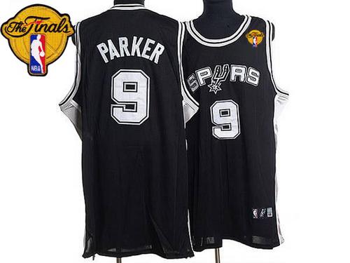 Jerseys Factory Cheap Spurs #9 Tony Parker Stitched Black Finals