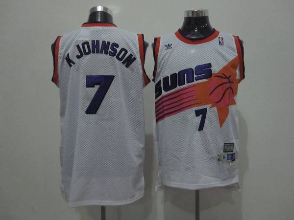 Jerseys Factory Cheap Suns #7 Kevin Johnson White Swingman Throw