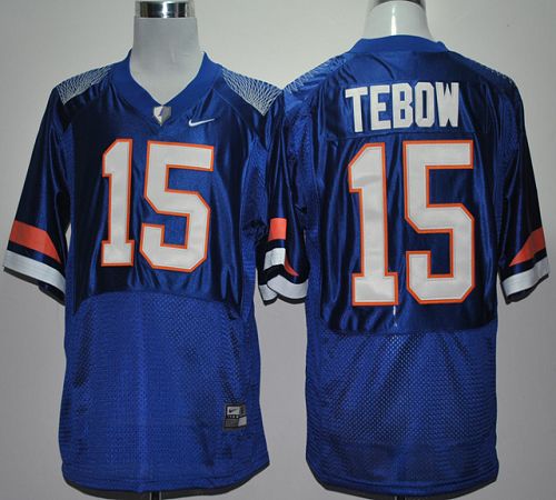 Jerseys Factory Cheap Gators #15 Tim Tebow Blue Pro Combat Embro