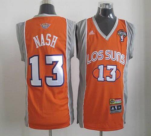 Jerseys Factory Cheap Suns #13 Steve Nash Orange Latin Nights St