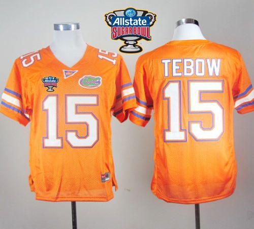 Jerseys Factory Cheap Gators #15 Tim Tebow Orange Allstate Sugar