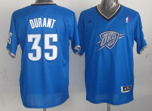 Jerseys Factory Cheap Thunder #35 Kevin Durant Blue 2013 Christm