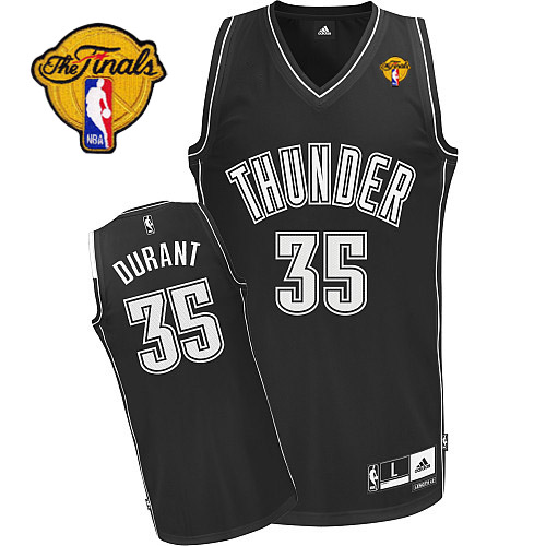 Jerseys Factory Cheap Thunder #35 Kevin Durant Black Shadow With